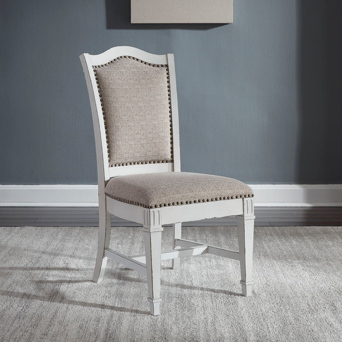 Abbey Park - Upholstered Side Chair - Antique White – Side Chairs by Liberty Furniture at Furniture Wholesale Plus , Nashville furniture store