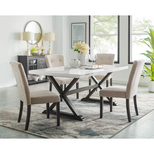 Lexi - 5 Piece Dining Set (Table And Four Chairs) - White – 5 Piece Dining Room Sets by Elements International at Furniture Wholesale Plus , Nashville furniture store
