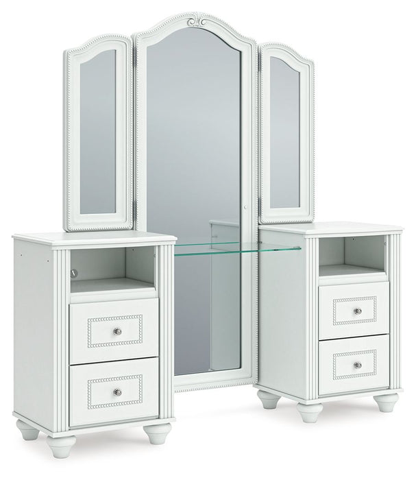 Kozlani - Vanity With Mirror - White – Vanity Sets by Signature Design by Ashley® at Furniture Wholesale Plus , Nashville furniture store