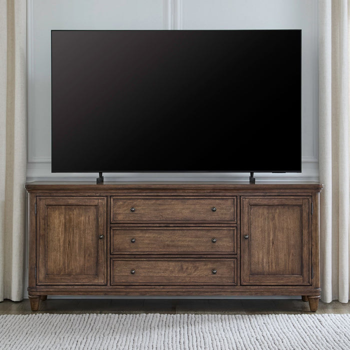 Harrison Heights - 76" TV Console - Sienna – TV Stands by Liberty Furniture at Furniture Wholesale Plus , Nashville furniture store