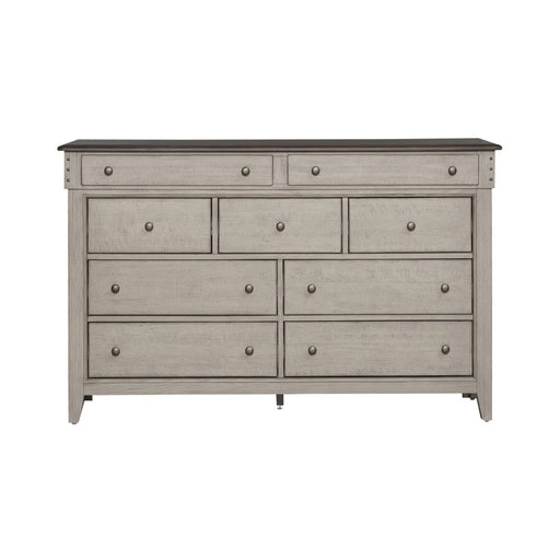 Ivy Hollow - 9 Drawer Dresser - Weathered Linen / Dusty Taupe – Dressers by Liberty Furniture at Furniture Wholesale Plus , Nashville furniture store