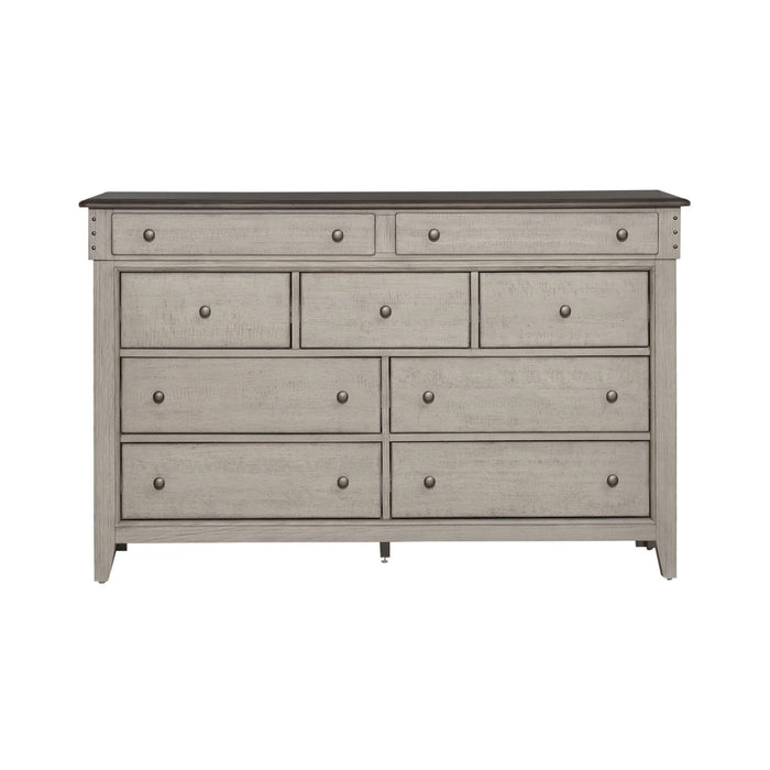 Ivy Hollow - 9 Drawer Dresser - Weathered Linen / Dusty Taupe – Dressers by Liberty Furniture at Furniture Wholesale Plus , Nashville furniture store