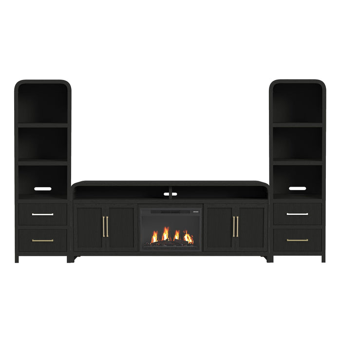 Ridgemont - 4 Piece Entertainment Unit With 82" TV Console – Entertainment Centers by Elements International at Furniture Wholesale Plus , Nashville furniture store