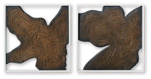 Landley - Wall Decor Set (Set of 2) - Brown / White – Wall Decor by Signature Design by Ashley® at Furniture Wholesale Plus , Nashville furniture store