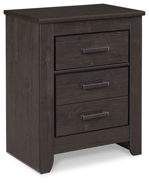 Brinxton - Two Drawer Night Stand - Charcoal – Accent Nightstands by Signature Design by Ashley® at Furniture Wholesale Plus , Nashville furniture store