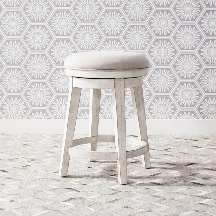 Modern Farmhouse - Console Swivel Stool – Counter Height (24"-27") by Liberty Furniture at Furniture Wholesale Plus , Nashville furniture store