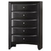 Briana - 5-Drawer Bedroom Chest - Black – Accent Chests by CoasterEssence at Furniture Wholesale Plus , Nashville furniture store