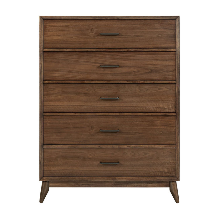 Century Modern - 5 Drawer Chest - Walnut – Accent Chests by Liberty Furniture at Furniture Wholesale Plus , Nashville furniture store