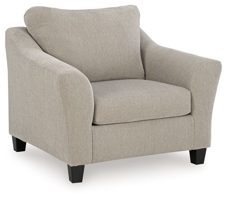 Willarae - 2 Pc. - Chair And A Half, Ottoman - Taupe – Stationary Chair & Ottoman by Benchcraft® at Furniture Wholesale Plus , Nashville furniture store