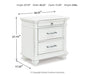 Kanwyn - Three Drawer Night Stand - Whitewash – Accent Nightstands by Benchcraft® at Furniture Wholesale Plus , Nashville furniture store