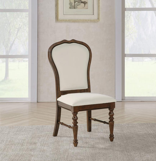 Landon - Upholstered Dining Side Chair (Set of 2) - Rich Brown – Chair Sets by Coaster Fine Furniture at Furniture Wholesale Plus , Nashville furniture store
