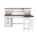 Allyson Park - L Shaped Desk With Hutch - Wirebrushed White / Charcoal – 2 Piece Home Office Sets by Liberty Furniture at Furniture Wholesale Plus , Nashville furniture store