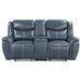 Sloane - Upholstered Padded Arm Reclining Loveseat - Blue – Reclining Loveseats by Coaster Fine Furniture at Furniture Wholesale Plus , Nashville furniture store