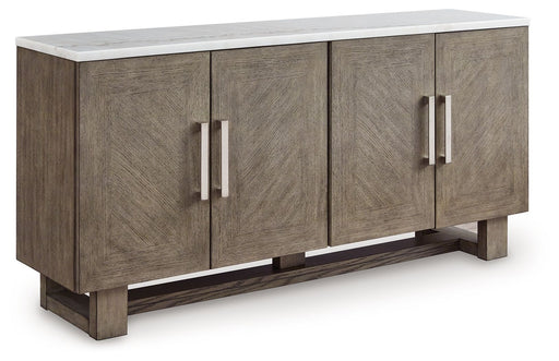 Loyaska - Extra Large TV Stand - Grayish Brown / White – TV Stands by Signature Design by Ashley® at Furniture Wholesale Plus , Nashville furniture store