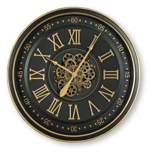 Dairton - Black / Gold Finish - Wall Clock - Premium Wall Clocks from Signature Design by Ashley® - Just $198! Shop now at Furniture Wholesale Plus  We are the best furniture store in Nashville, Hendersonville, Goodlettsville, Madison, Antioch, Mount Juliet, Lebanon, Gallatin, Springfield, Murfreesboro, Franklin, Brentwood