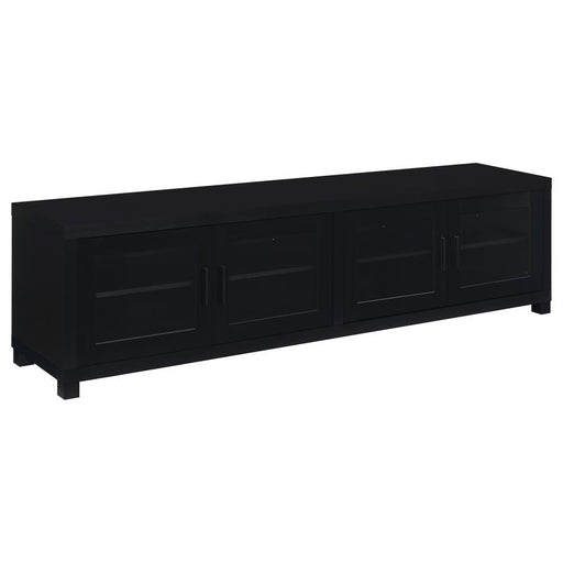 Jupiter - 4 Door Engineered Wood TV Stand - Black - Premium TV Stands from Coaster Fine Furniture - Just $469! Shop now at Furniture Wholesale Plus  We are the best furniture store in Nashville, Hendersonville, Goodlettsville, Madison, Antioch, Mount Juliet, Lebanon, Gallatin, Springfield, Murfreesboro, Franklin, Brentwood
