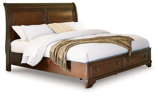 Trellington - Queen Sleigh Storage Bed - Brown – Storage Beds by Signature Design by Ashley® at Furniture Wholesale Plus , Nashville furniture store