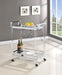 Jefferson - 2-Tier Glass Shelf Acrylic Bar Cart - Chrome - Premium Bar Carts from CoasterEssence - Just $329! Shop now at Furniture Wholesale Plus  We are the best furniture store in Nashville, Hendersonville, Goodlettsville, Madison, Antioch, Mount Juliet, Lebanon, Gallatin, Springfield, Murfreesboro, Franklin, Brentwood