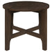 Cota - Round Solid Wood End Table - Dark Brown – End Tables by Coaster Fine Furniture at Furniture Wholesale Plus , Nashville furniture store