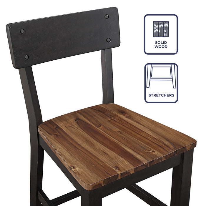 Bermuda - Counter Stool (Set of 2) - Black - Premium Stool Sets from Steve Silver Furniture - Just $309! Shop now at Furniture Wholesale Plus  We are the best furniture store in Nashville, Hendersonville, Goodlettsville, Madison, Antioch, Mount Juliet, Lebanon, Gallatin, Springfield, Murfreesboro, Franklin, Brentwood