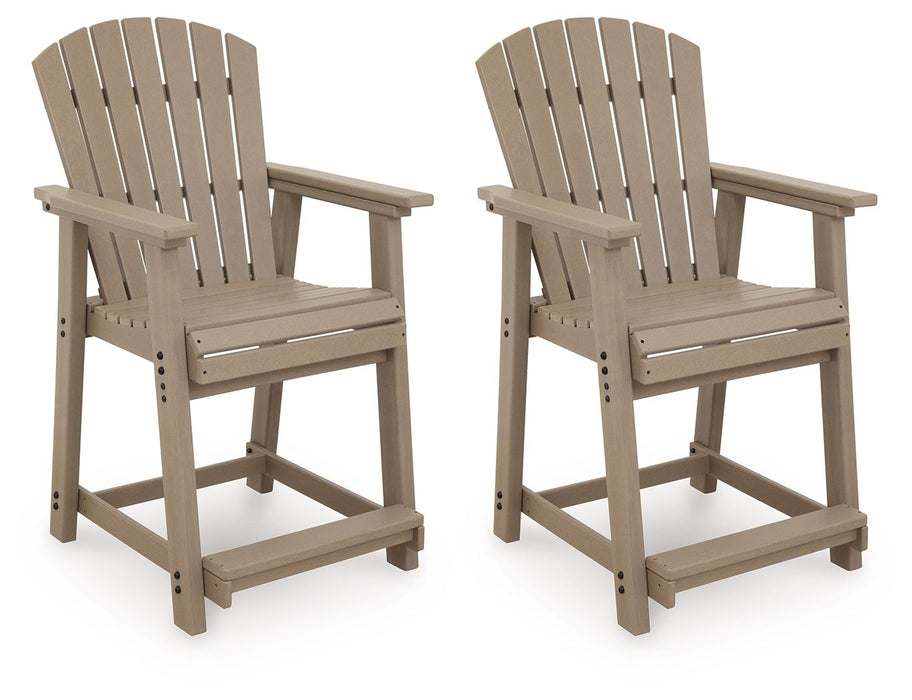 Seacliff Beach - Barstool (Set of 2) - Medium Brown – Stool Sets by Signature Design by Ashley® at Furniture Wholesale Plus , Nashville furniture store