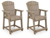 Seacliff Beach - Barstool (Set of 2) - Medium Brown – Stool Sets by Signature Design by Ashley® at Furniture Wholesale Plus , Nashville furniture store