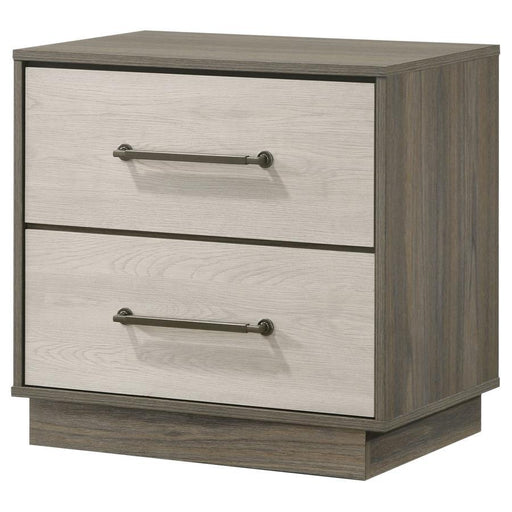 Fenwick - 2-Drawer Nightstand Bedside Table - Gray Oak – Accent Nightstands by Coaster Fine Furniture at Furniture Wholesale Plus , Nashville furniture store