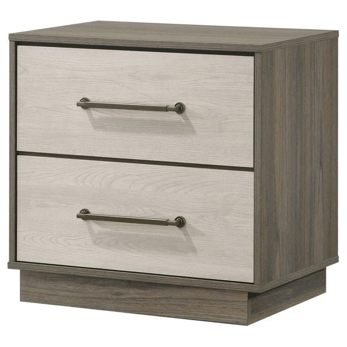 Fenwick - 2-Drawer Nightstand Bedside Table - Gray Oak – Accent Nightstands by Coaster Fine Furniture at Furniture Wholesale Plus , Nashville furniture store