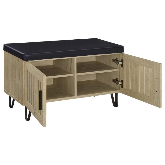 Brixton - 2-Door Padded Entryway Shoe Storage Bench - Premium Storage Benches from Coaster Fine Furniture - Just $279! Shop now at Furniture Wholesale Plus  We are the best furniture store in Nashville, Hendersonville, Goodlettsville, Madison, Antioch, Mount Juliet, Lebanon, Gallatin, Springfield, Murfreesboro, Franklin, Brentwood