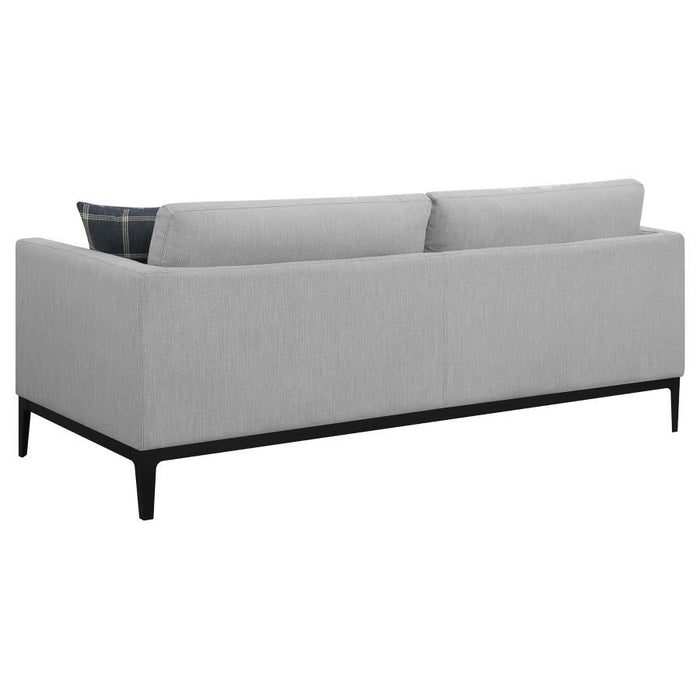 Apperson - Upholstered Track Arm Sofa Set – Stationary Sofas & Loveseats by CoasterElevations at Furniture Wholesale Plus , Nashville furniture store