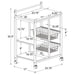 Kelvin - 2-Shelf Mobile Kitchen Cart - Natural Brown And White – Carts by CoasterEveryday at Furniture Wholesale Plus , Nashville furniture store