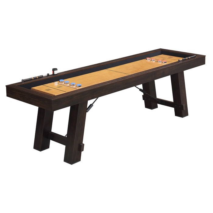 Titus - 108" Shuffleboard Table - Brown – Shuffleboard Tables by Elements International at Furniture Wholesale Plus , Nashville furniture store