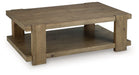 Flangren - Rectangular Cocktail Table - Light Brown – Cocktail Tables by Signature Design by Ashley® at Furniture Wholesale Plus , Nashville furniture store