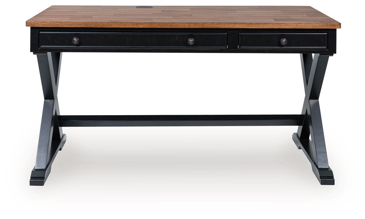 Wildenauer - Home Office Desk - Brown / Black – Writing Desks by Signature Design by Ashley® at Furniture Wholesale Plus , Nashville furniture store