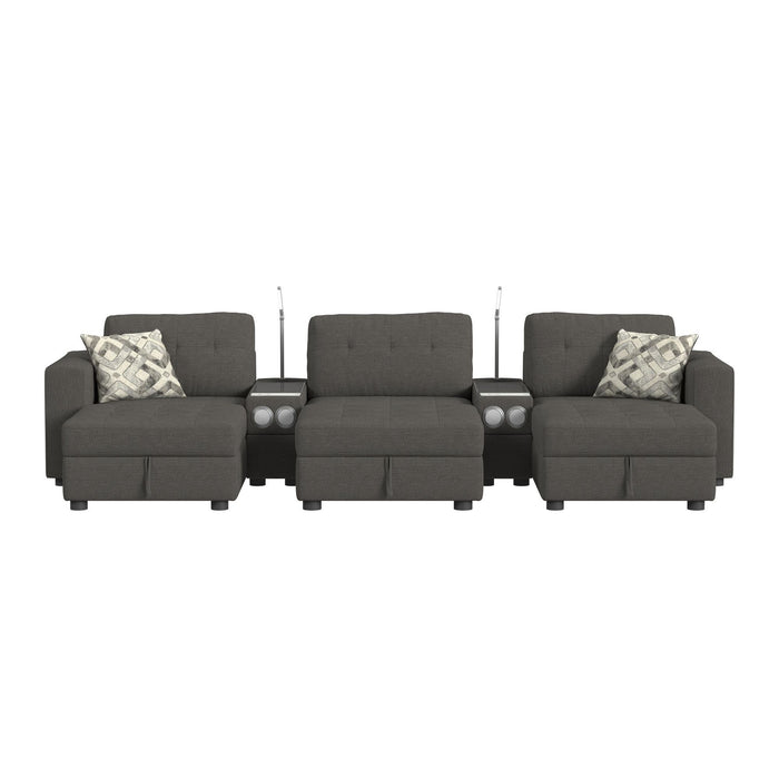 Options One - Living Room Set Sectional – 2 Piece Living Room Sets by Elements International at Furniture Wholesale Plus , Nashville furniture store