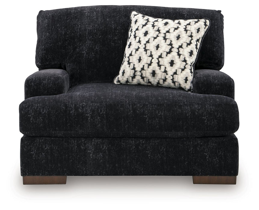 Whitmore Manor - Chair And A Half - Black Pearl – Arm Chairs by Benchcraft® at Furniture Wholesale Plus , Nashville furniture store