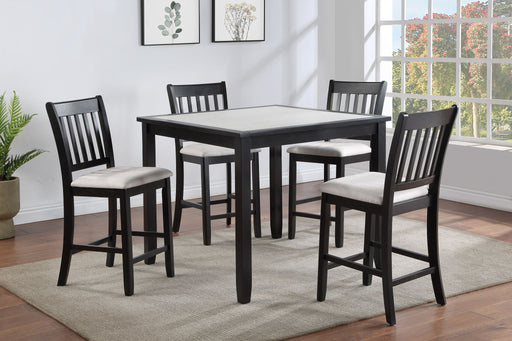 Salvador - 5 Piece Counter Height Set - Charcoal / White - Premium 5 Piece Dining Room Sets from Crown Mark - Just $529! Shop now at Furniture Wholesale Plus  We are the best furniture store in Nashville, Hendersonville, Goodlettsville, Madison, Antioch, Mount Juliet, Lebanon, Gallatin, Springfield, Murfreesboro, Franklin, Brentwood