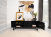 Marsden - 2 Door Mango Wood TV Stand - Charcoal Black – TV Stands by Coaster Fine Furniture at Furniture Wholesale Plus , Nashville furniture store