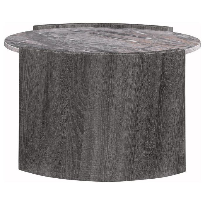 Gladstone - Round Faux Marble Top Table – End Tables by Coaster Fine Furniture at Furniture Wholesale Plus , Nashville furniture store