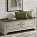 Morgan Creek - Storage Hall Bench - Antique White / Wirebrushed Tobacco Accents – Storage Benches by Liberty Furniture at Furniture Wholesale Plus , Nashville furniture store