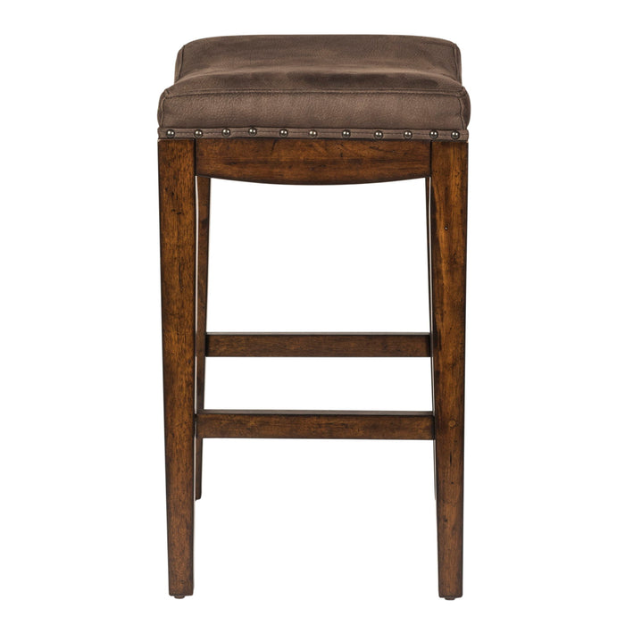 Aspen Skies - Uph Console Stool – Counter Height (24"-27") by Liberty Furniture at Furniture Wholesale Plus , Nashville furniture store