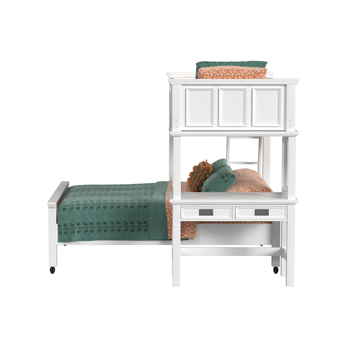 Hampton Kids - Loft Bed With Ladder And Desk With Speaker – Loft Beds by Elements International at Furniture Wholesale Plus , Nashville furniture store