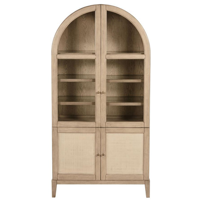 Kailani - 4-Door Cane Dining Vitrine Display Cabinet - Beige Oak - Premium Display Cabinets from Coaster Fine Furniture - Just $1209! Shop now at Furniture Wholesale Plus  We are the best furniture store in Nashville, Hendersonville, Goodlettsville, Madison, Antioch, Mount Juliet, Lebanon, Gallatin, Springfield, Murfreesboro, Franklin, Brentwood