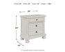 Robbinsdale - Two Drawer Night Stand - Antique White – Accent Nightstands by Signature Design by Ashley® at Furniture Wholesale Plus , Nashville furniture store