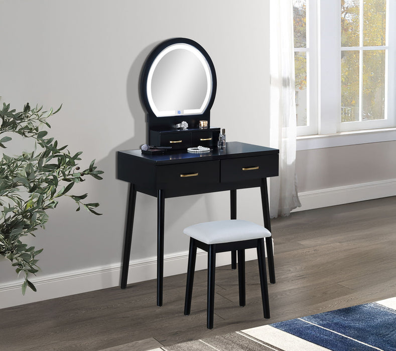 Cecilia - Vanity Table & Stool – Vanity Sets by Crown Mark at Furniture Wholesale Plus , Nashville furniture store
