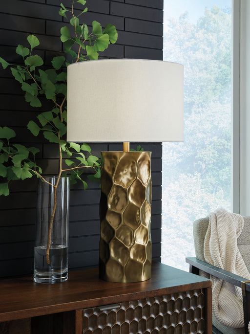 Marshawn - Metal Table Lamp - Gold Finish – Table Lamps by Signature Design by Ashley® at Furniture Wholesale Plus , Nashville furniture store