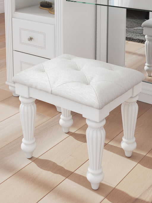 Kozlani - Vanity Upholstered Stool - White – Vanity Stools by Signature Design by Ashley® at Furniture Wholesale Plus , Nashville furniture store