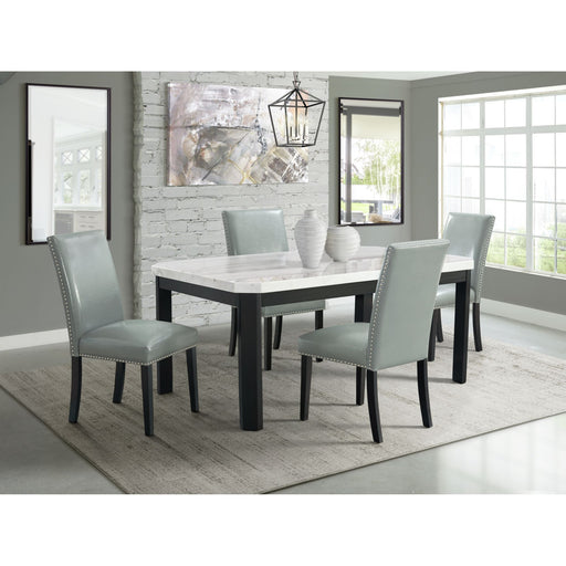 Francesca - 5 Piece Rectangular Dining Set (Table & Four Chairs) - Gray – 5 Piece Dining Room Sets by Elements International at Furniture Wholesale Plus , Nashville furniture store