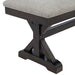 Montrose - Fabric Dining Bench - Espresso / Light Gray – Dining Benches by Elements International at Furniture Wholesale Plus , Nashville furniture store