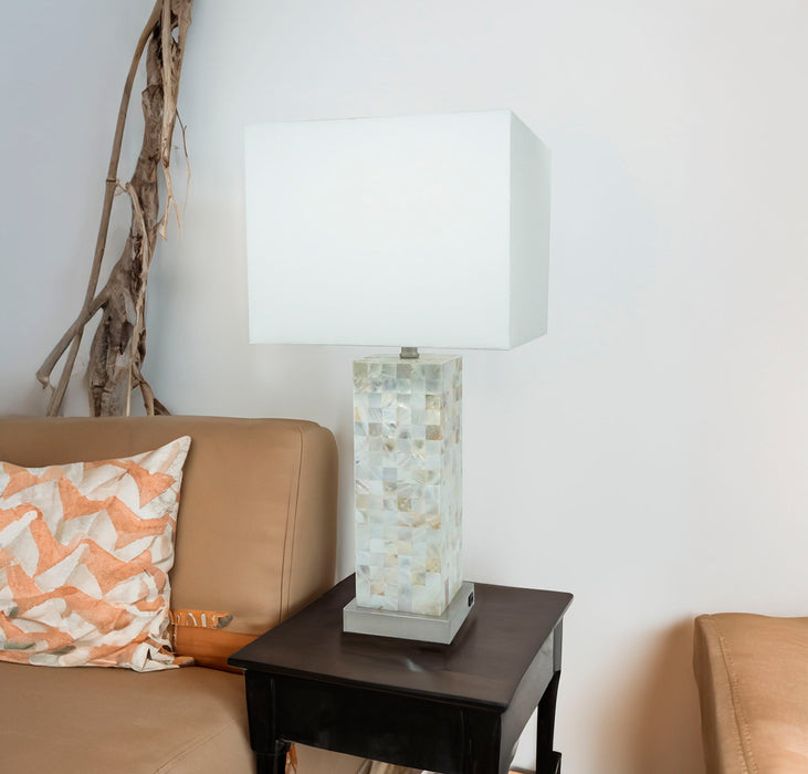 Table Lamp - Pearl Silver / White – Table Lamps by Crown Mark at Furniture Wholesale Plus , Nashville furniture store